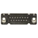 HARTING 15 Way Straight 2.74 mm Pitch Through Hole D-Sub Connector with M3 Threaded Insert Male 09652217701