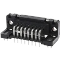 HARTING D-Sub 15 Way Right Angle 2.74 mm Pitch Through Hole D-Sub Connector with Board Lock Female 09662527611