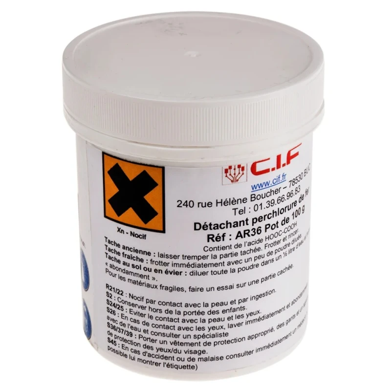 CIF Ferric Chloride Stain Remover Powder for PCB and Equipment Cleaning AR36