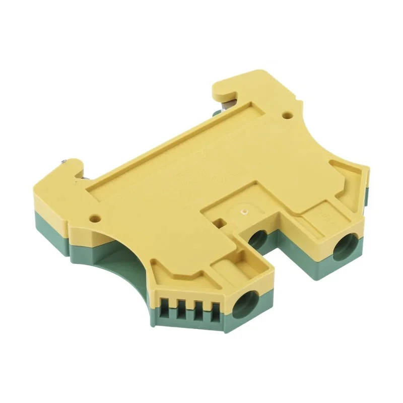 Weidmüller 2-Way WPE 10 Earth Terminal Block, 10mm² Cable CSA, 16AWG and 6 AWG Wire, Screw Terminal, Wemid 1010300000