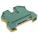 Weidmüller 2-Way WPE 10 Earth Terminal Block, 10mm² Cable CSA, 16AWG and 6 AWG Wire, Screw Terminal, Wemid 1010300000