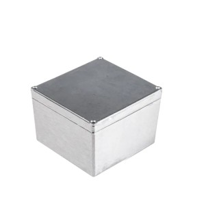 RS PRO 5500 Series Silver Lid Aluminium Alloy Shielded Enclosure, IP65, 101.5 mm H x 158.5 mm W x 158.5 mm L 161-0935
