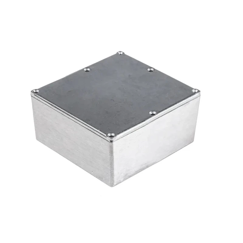 RS PRO Silver Silver Lid Die Cast Aluminium Enclosure IP54 190.1 mm x 190.1 mm x 66.5 mm IP54
