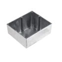 RS PRO Silver Silver Lid Die Cast Aluminium Enclosure IP54 190.1 mm x 190.1 mm x 66.5 mm IP54