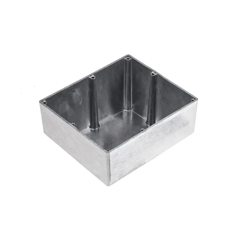RS PRO Silver Silver Lid Die Cast Aluminium Enclosure IP54 190.1 mm x 190.1 mm x 66.5 mm IP54