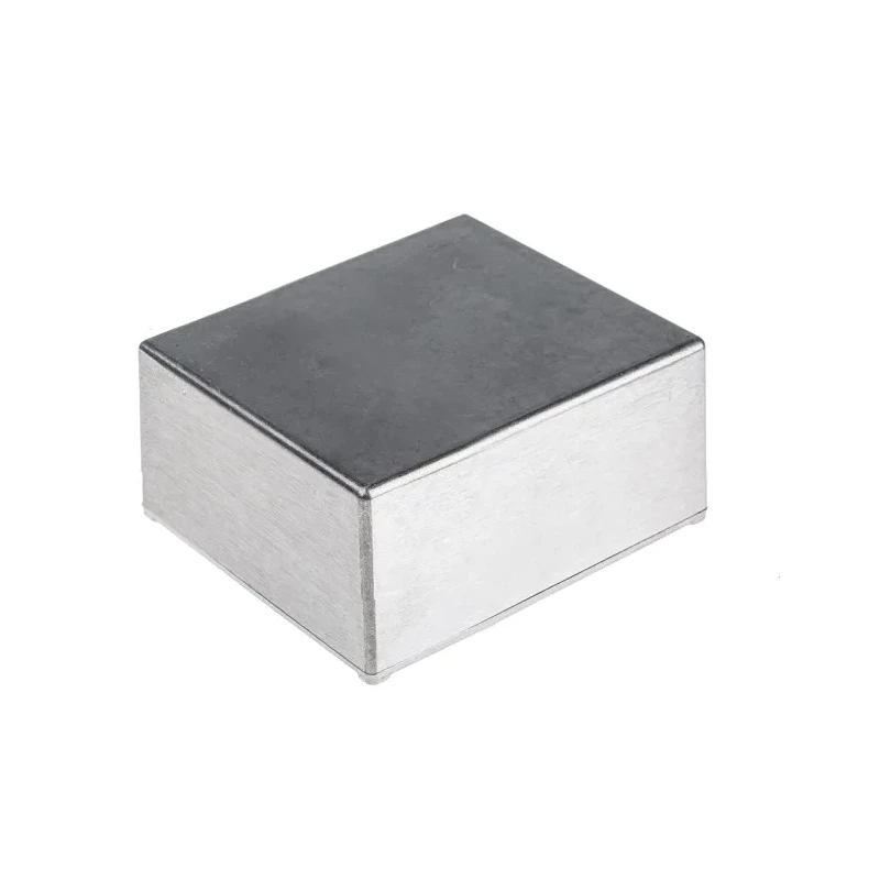 RS PRO 5100 Series Silver Silver Lid Die Cast Aluminium Enclosure IP54 44.3mm x 109.4mm x 82mm IP54