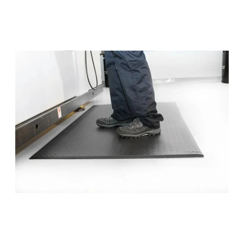 RS PRO Polyvinyl Chloride Foam Anti-Fatigue Mat 600mm x 900mm x 9.5mm Black 159-6172