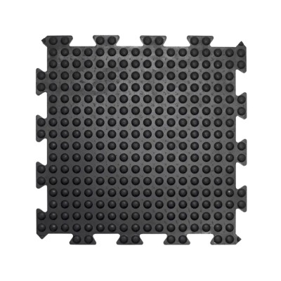 Coba Europe Interlocking Natural Rubber Anti-Fatigue Mat 500mm x 500mm x 13.5mm BF010007