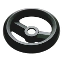 RS PRO Black Fibreglass Reinforced Technopolymer Spoked Hand Wheel 126 mm Diameter 161-1974