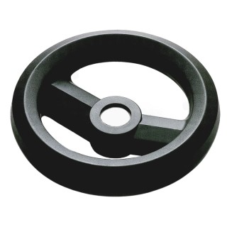 RS PRO Black Fibreglass Reinforced Technopolymer Spoked Hand Wheel 126 mm Diameter 161-1974