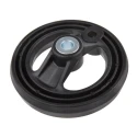 RS PRO Black Fibreglass Reinforced Technopolymer Revolving Handle Spoked Hand Wheel 126mm Diameter 161-1991