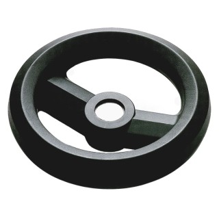 RS PRO Black Fibreglass Reinforced Technopolymer Hand Wheel 200 mm Diameter 161-1983
