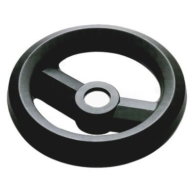 RS PRO Black Fibreglass Reinforced Technopolymer Hand Wheel 200 mm Diameter 161-1983