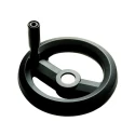 RS PRO Black Fibreglass Reinforced Technopolymer Revolving Hand Wheel 200 mm Diameter 161-1999