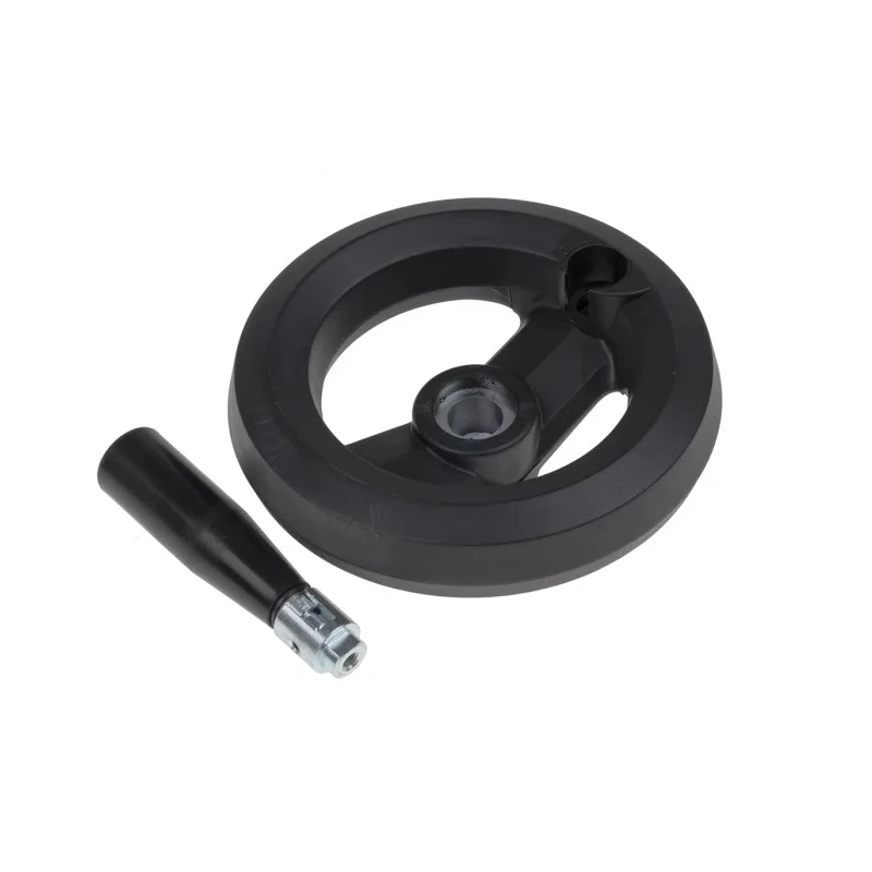RS PRO Black Fibreglass Reinforced Technopolymer Hand Wheel 126 mm Diameter 161-2007