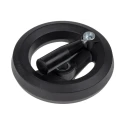 RS PRO Black Fibreglass Reinforced Technopolymer Hand Wheel 126 mm Diameter 161-2007