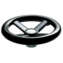 RS PRO Black Spoked Hand Wheel 250 mm Diameter, Phenoplast Material, Steel Insert 161-2024