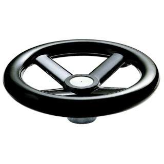 RS PRO Black Spoked Hand Wheel 250 mm Diameter, Phenoplast Material, Steel Insert 161-2024