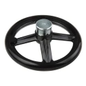 RS PRO Black Spoked Hand Wheel 250 mm Diameter, Phenoplast Material, Steel Insert 161-2024