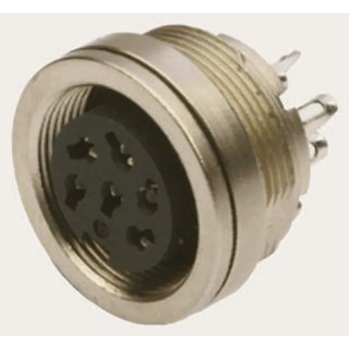 binder Circular Connector, 24 Contacts, Panel Mount, M16 Connector, Socket, Female, IP67, 723 Series 09-0498-00-24