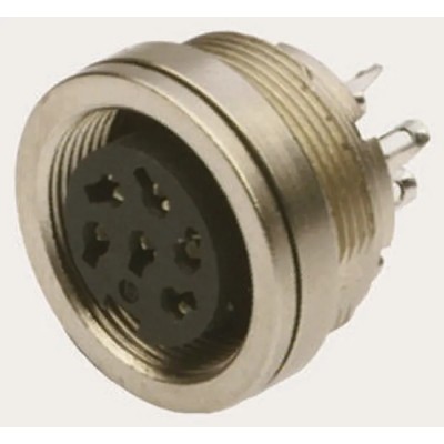 binder Circular Connector, 24 Contacts, Panel Mount, M16 Connector, Socket, Female, IP67, 723 Series 09-0498-00-24