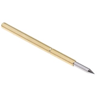 RS PRO Gold Test Pin 3A Male Spring Terminal Contact Phosphor Bronze Body 16.35 mm Length 261-5193