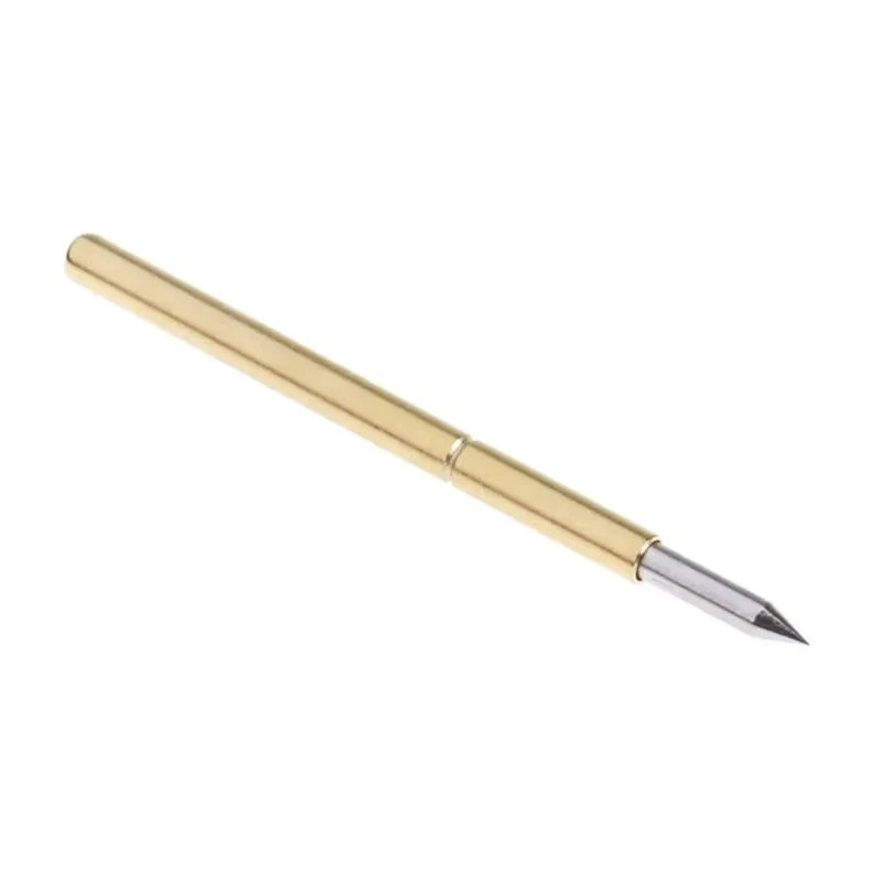 RS PRO Gold Test Pin 3A Male Spring Terminal Contact Phosphor Bronze Body 16.35 mm Length 261-5193