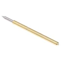 RS PRO Gold Test Pin 3A Male Spring Terminal Contact Phosphor Bronze Body 16.35 mm Length 261-5193