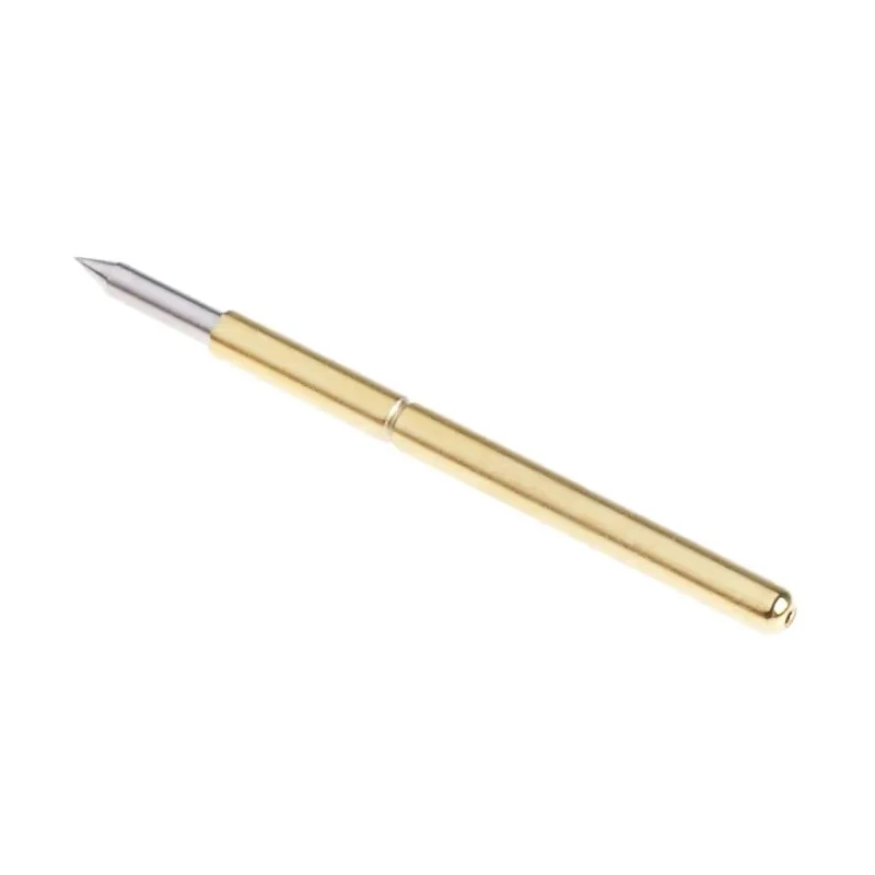RS PRO Gold Test Pin 3A Male Spring Terminal Contact Phosphor Bronze Body 16.35 mm Length 261-5193