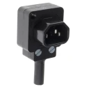 Bulgin C14 Right Angle Cable IEC Connector, 250V, 10A PX0685
