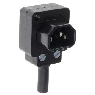 Bulgin C14 Right Angle Cable IEC Connector, 250V, 10A PX0685