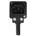 Bulgin C14 Right Angle Cable IEC Connector, 250V, 10A PX0685