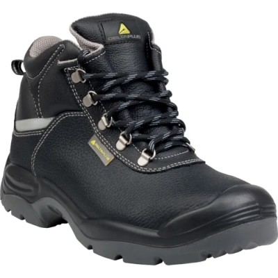 Delta Plus Men's Ankle Safety Boots Black Stainless Steel Toe S3 Water Resistant EU 41 UK 7 SAULT2