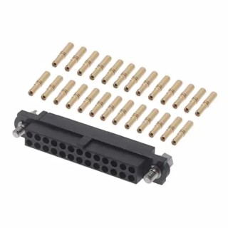 HARWIN PCB Connector Kit Complete M80 Series Housing with Hexagonal Slotted Jackscrews and 26 Barrel Crimp M80-4612605