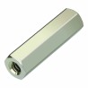 HARWIN Threaded Standoff M3, 14 mm Body, Brass Hexagonal Spacer with Nickel Finish R30-1001402