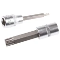 RS PRO 10-Piece 1/2 in Torx Socket Set Chrome Vanadium Steel 100mm Length 262-0303