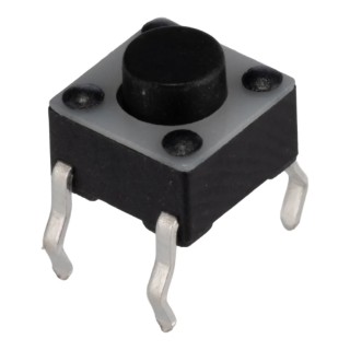 TE Connectivity Black Tactile Switch Button 1.4 mm SPST 50mA 24V dc Surface FSM Series 1825910-6