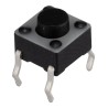 TE Connectivity Black Tactile Switch Button 1.4 mm SPST 50mA 24V dc Surface FSM Series 1825910-6