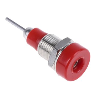 Staubli Red Female Banana Socket 2 mm Connector Tab Termination 30V AC, 60V DC, 10A Silver Plating 23.0060-22