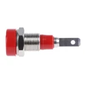 Staubli Red Female Banana Socket 2 mm Connector Tab Termination 30V AC, 60V DC, 10A Silver Plating 23.0060-22