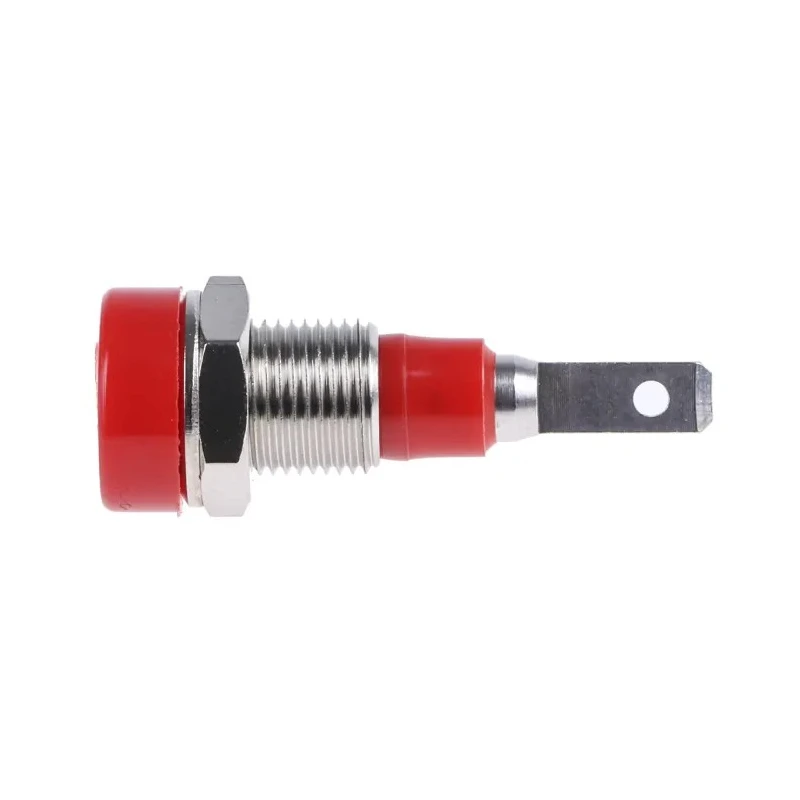 Staubli Red Female Banana Socket 2 mm Connector Tab Termination 30V AC, 60V DC, 10A Silver Plating 23.0060-22