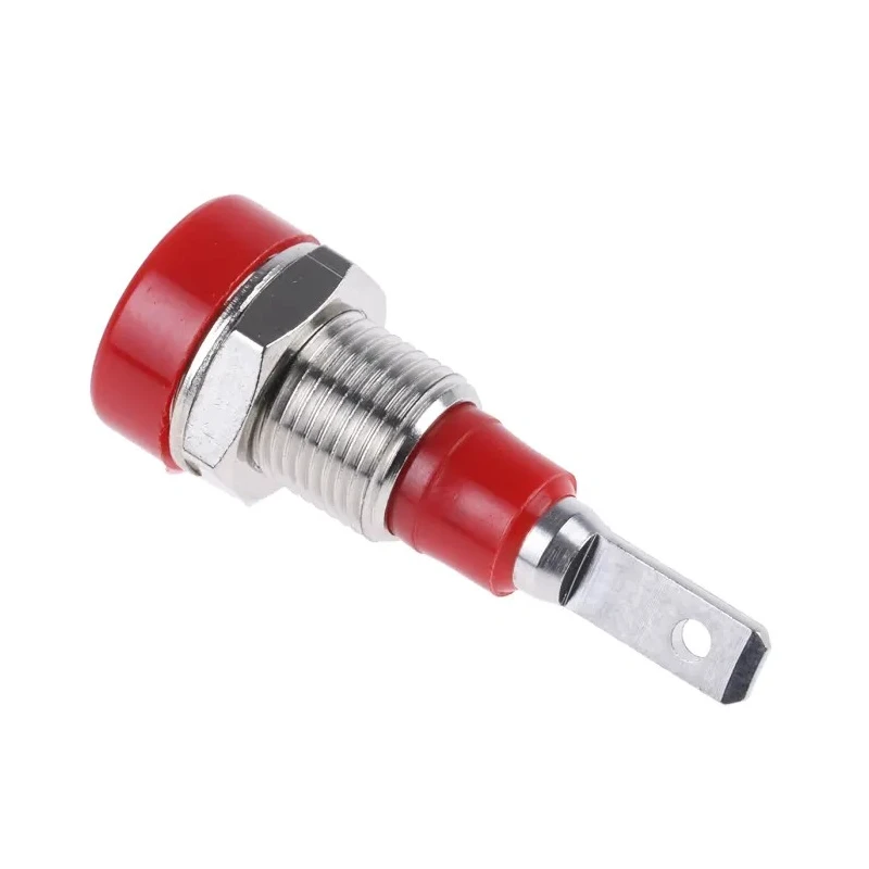 Staubli Red Female Banana Socket 2 mm Connector Tab Termination 30V AC, 60V DC, 10A Silver Plating 23.0060-22