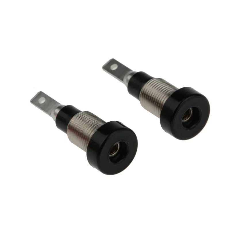 Staubli Black Female Banana Socket 2 mm Connector, Tab Termination, 30 V AC, 60 V DC, 10A, Silver Plating 23.0060-21