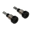 Staubli Black Female Banana Socket 2 mm Connector, Tab Termination, 30 V AC, 60 V DC, 10A, Silver Plating 23.0060-21