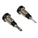 Staubli Black Female Banana Socket 2 mm Connector, Tab Termination, 30 V AC, 60 V DC, 10A, Silver Plating 23.0060-21