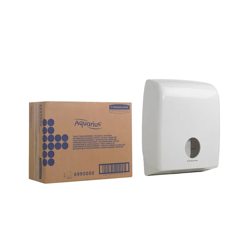 Aquarius White Plastic Toilet Paper Dispenser Wall Mount Manual Pull 147 mm x 407 mm x 317 mm 6990