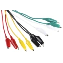 RS PRO Multimeter Test Lead Set with Insulated Crocodile Clips 500mm Length 161-6511