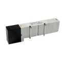 SMC Pneumatic Solenoid/Pilot-Operated Control Valve 2/1 Solenoid Rc Threaded 24V DC Aluminium Body VQ4000