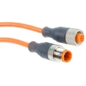 Lumberg Automation Male M12 to Female 4 Way M12 Sensor Actuator Cable, 2 m RSTRKT4-07/2