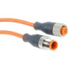 Lumberg Automation Male M12 to Female 4 Way M12 Sensor Actuator Cable, 2 m RSTRKT4-07/2